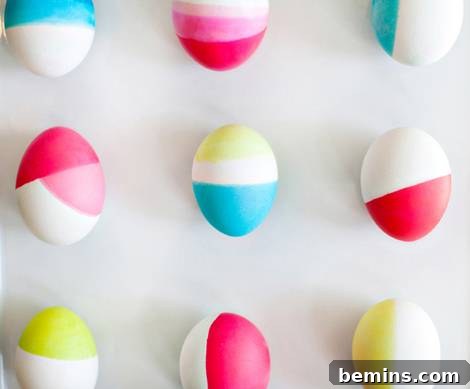 50 Creative Easter Egg Decorating Ideas 21 Dip Dyed Easter Eggs