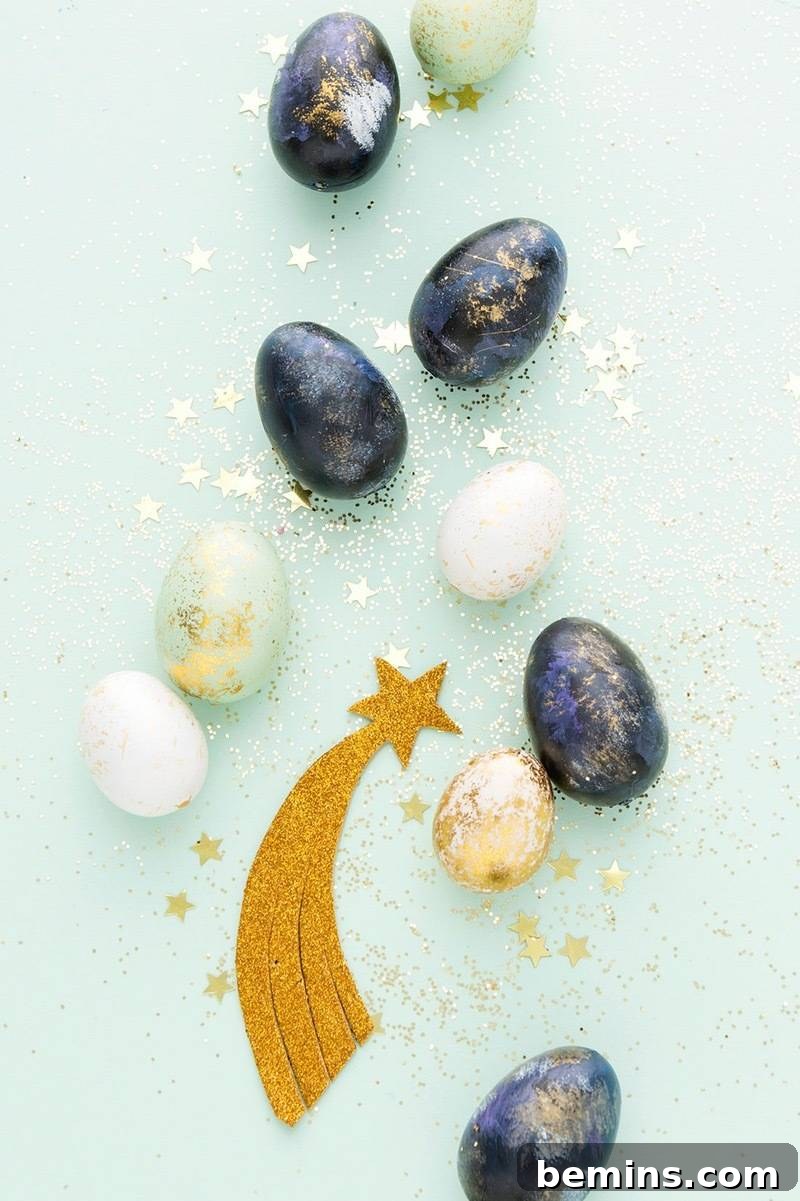 50 Creative Easter Egg Decorating Ideas 24 Galaxy Easter Eggs