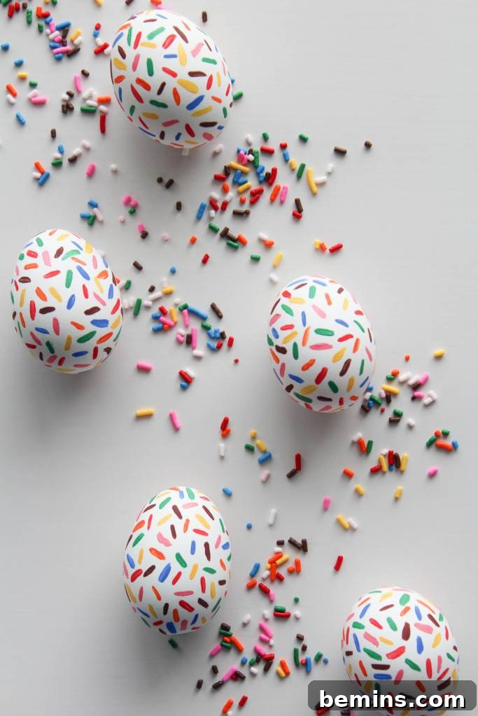 50 Creative Easter Egg Decorating Ideas 27 Sprinkle Easter Eggs