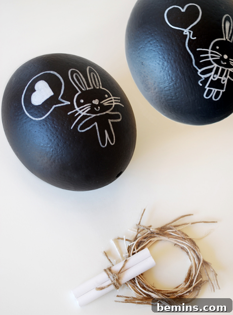 50 Creative Easter Egg Decorating Ideas 28 Chalkboard Easter Eggs