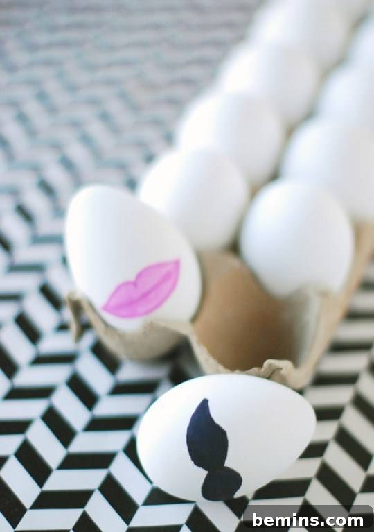 50 Creative Easter Egg Decorating Ideas 31 His & Her Easter Eggs