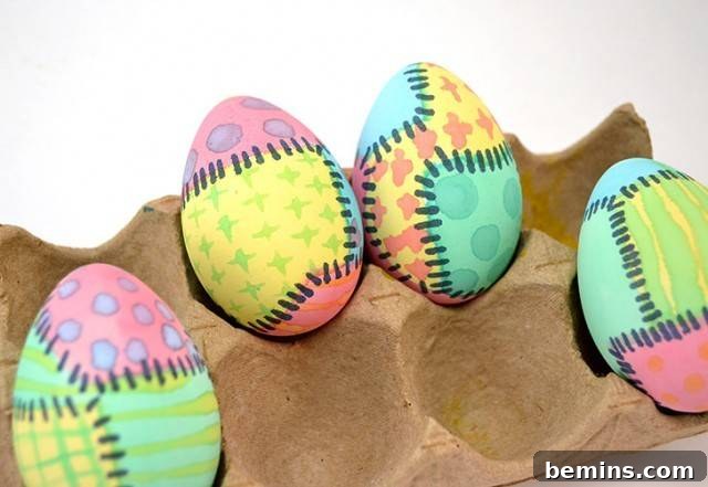 50 Creative Easter Egg Decorating Ideas 40 Quilted Easter Eggs