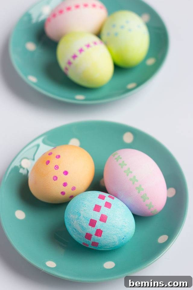 50 Creative Easter Egg Decorating Ideas 43 Stenciled Easter Eggs