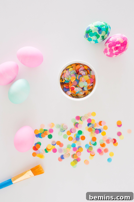 50 Creative Easter Egg Decorating Ideas 44 Confetti Easter Eggs