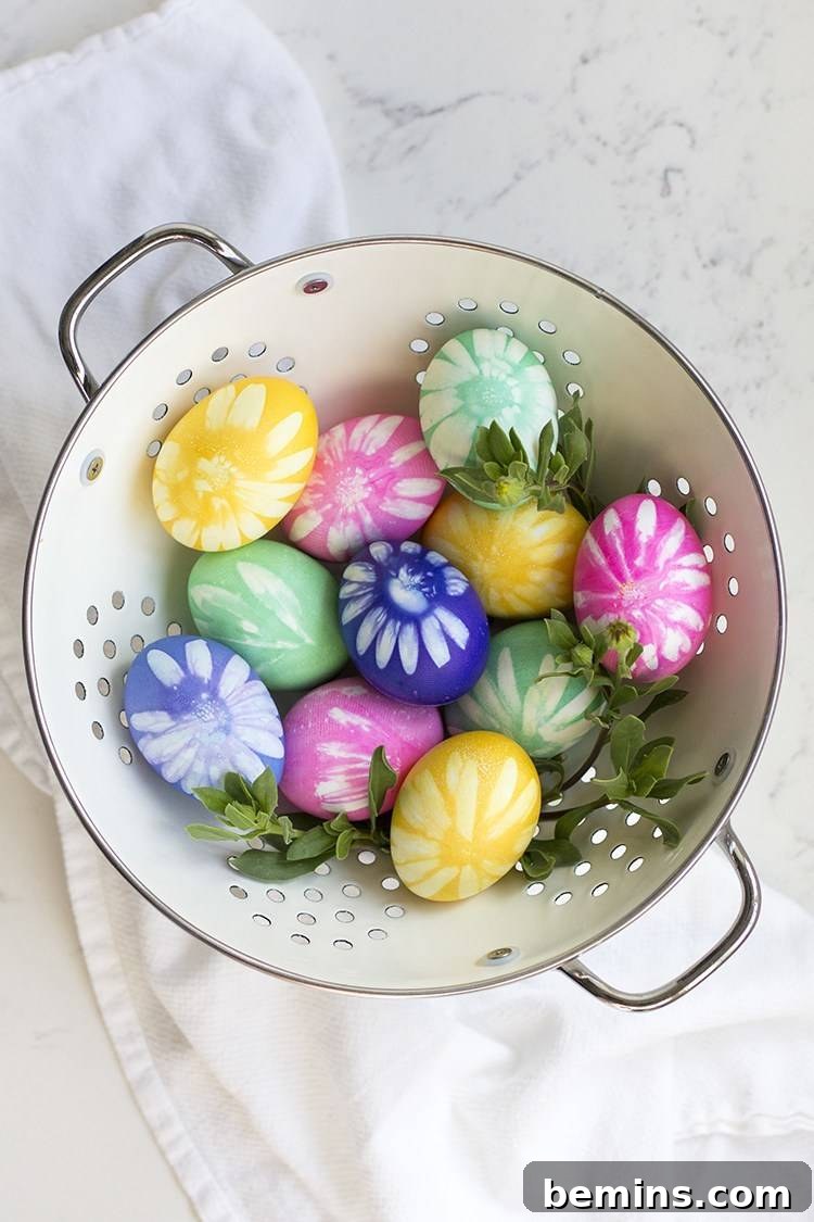 50 Creative Easter Egg Decorating Ideas 46 Nylon Floral Easter Eggs