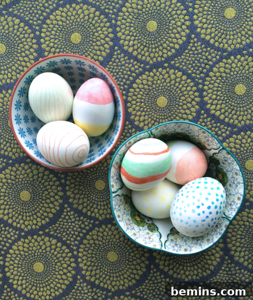 50 Creative Easter Egg Decorating Ideas 49 Marker Colored Easter Eggs