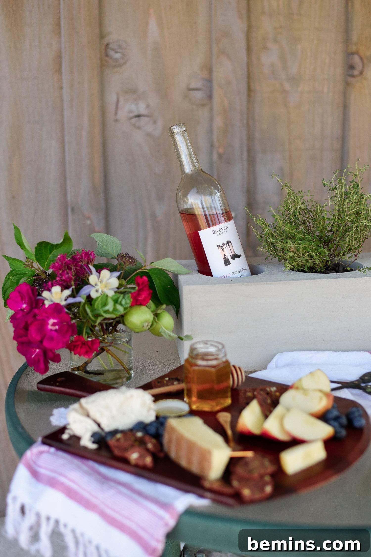 Clever Concrete Centerpiece for Outdoor Tables