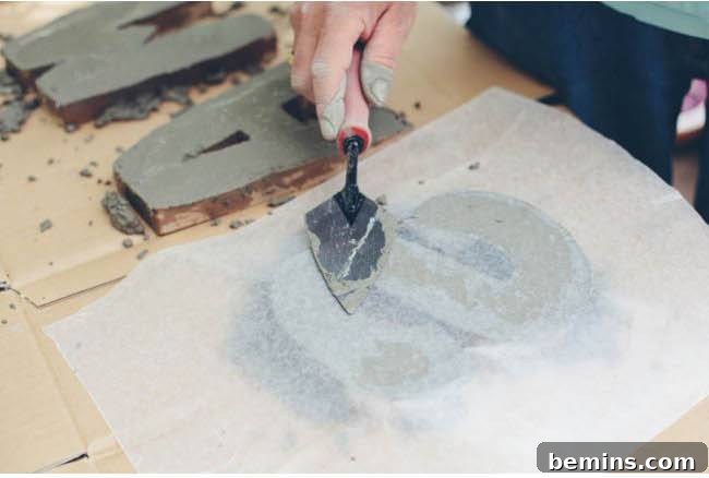 Personalized Concrete Letters for Garden Decor
