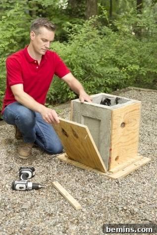 Large Beveled Concrete Planter DIY
