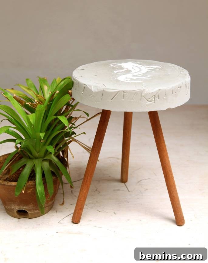 DIY Koi Fish Concrete Bucket Stool