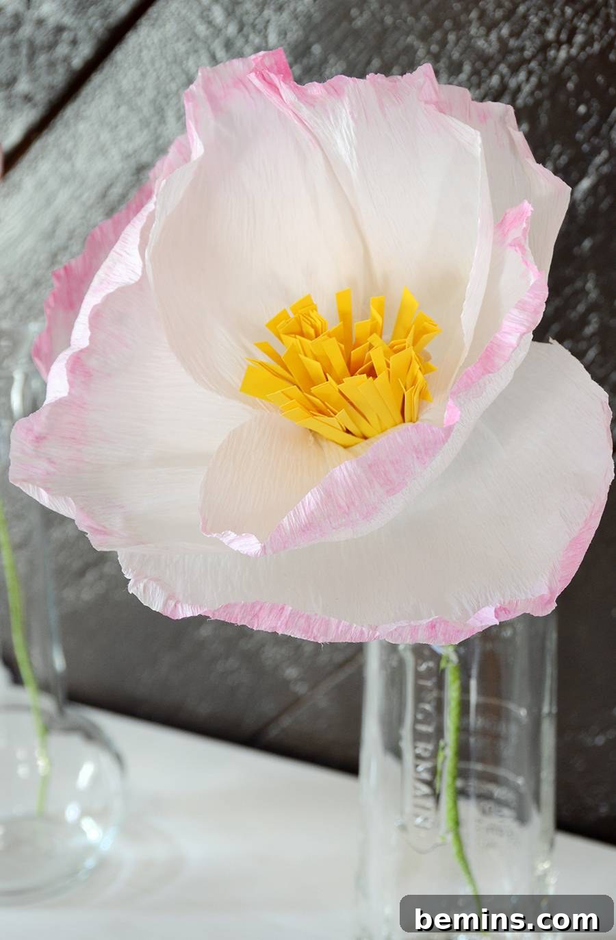 Delicate Paper Blooms: A Spring Mantel Masterpiece 16 Different Colors of Paper Flowers on Display