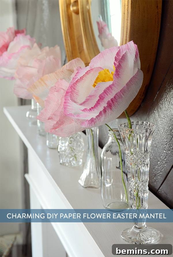 Delicate Paper Blooms: A Spring Mantel Masterpiece 17 Paper Flower Crafting Inspiration