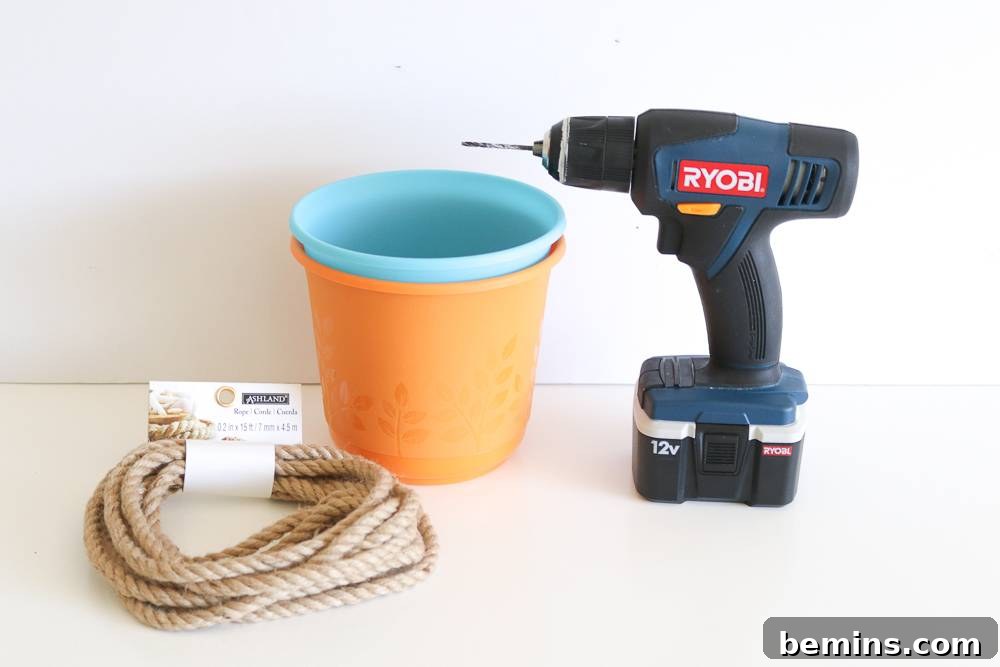Easy DIY Easter Basket Tutorial: Repurposing Plastic Pots