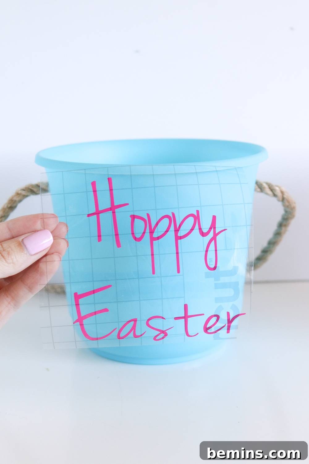 Finalizing the DIY Easter Basket Handle: Knotting the Rope