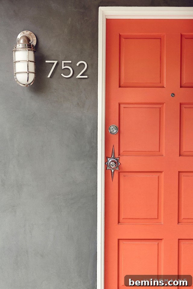 Paprika Orange Front Door