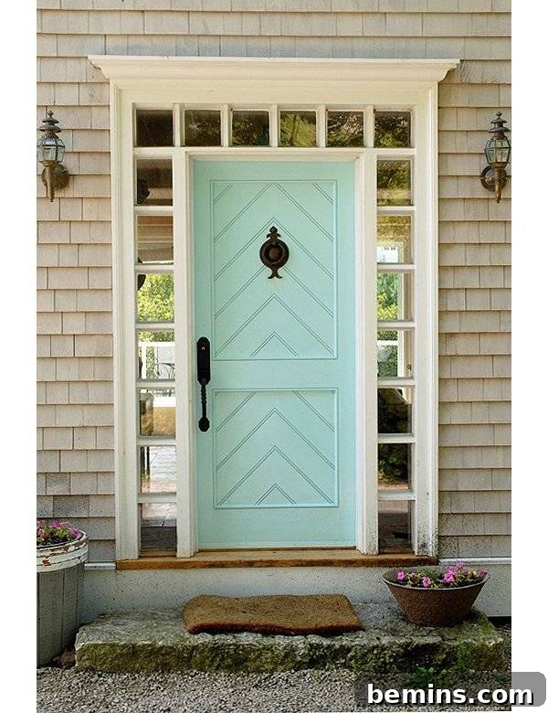 Mint Green Front Door