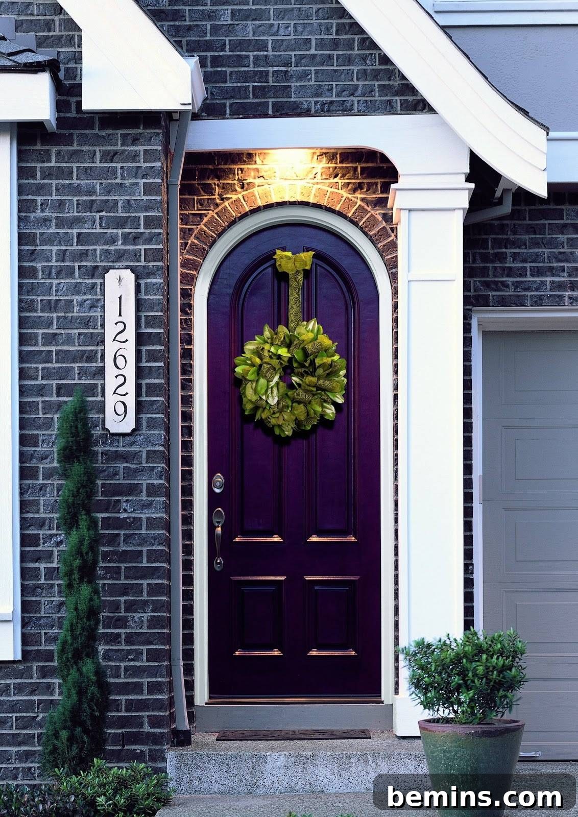 Deep Purple Front Door