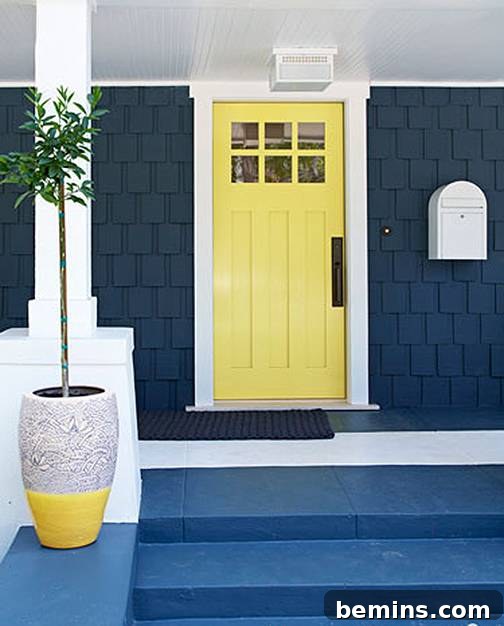 Pale Yellow Front Door