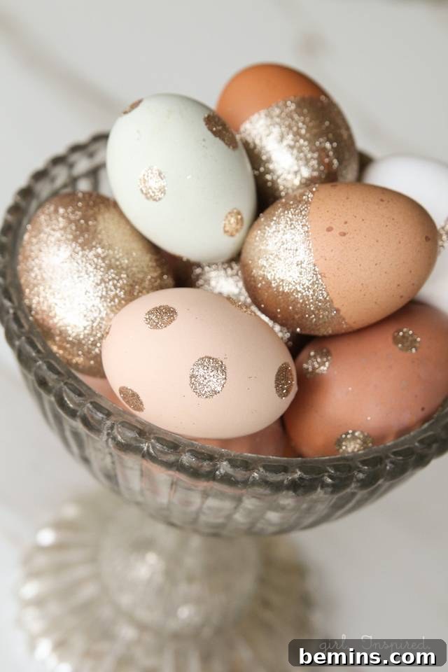 Glitter Easter Eggs - Easy and Glamorous DIY