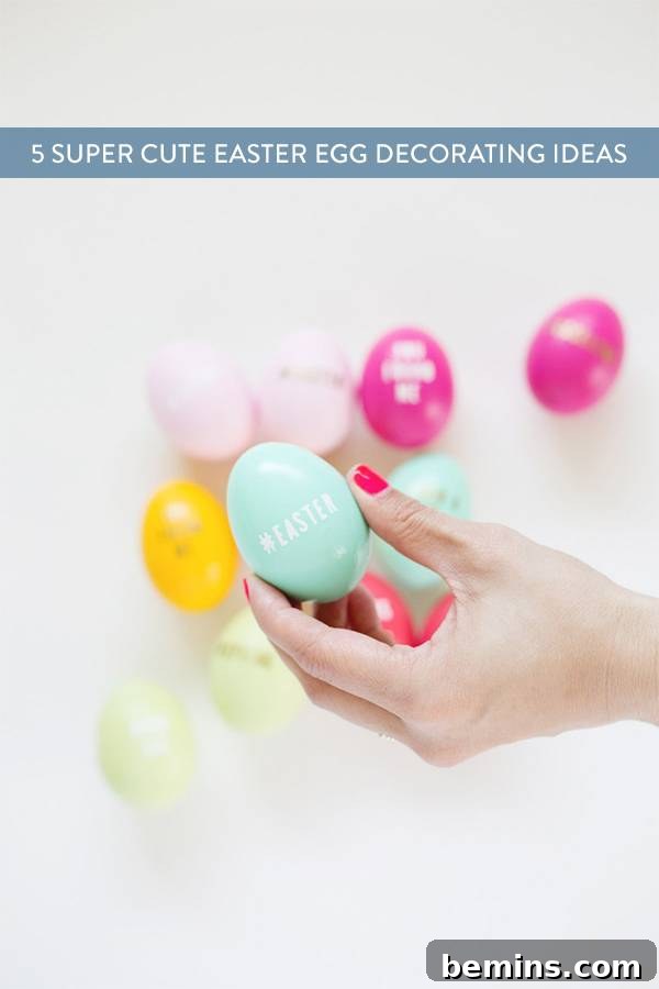 Share these Easter Egg Decorating Ideas on Pinterest!