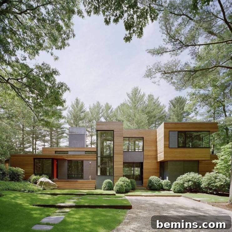 Dramatic modern home exterior with bold lines and large windows, from Classy Homes on Instagram