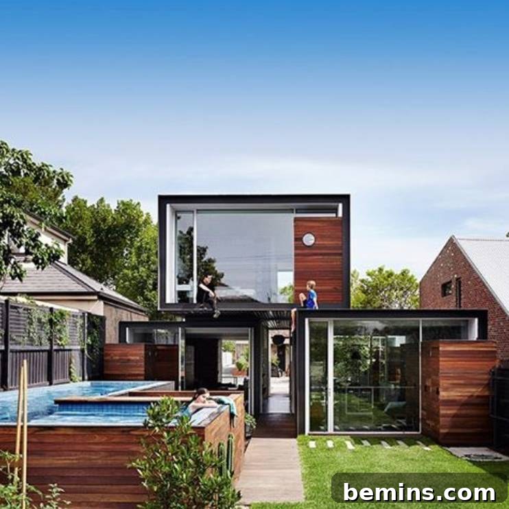 Sleek, modern home exterior with minimalist design, curated by Habitat Theory on Instagram