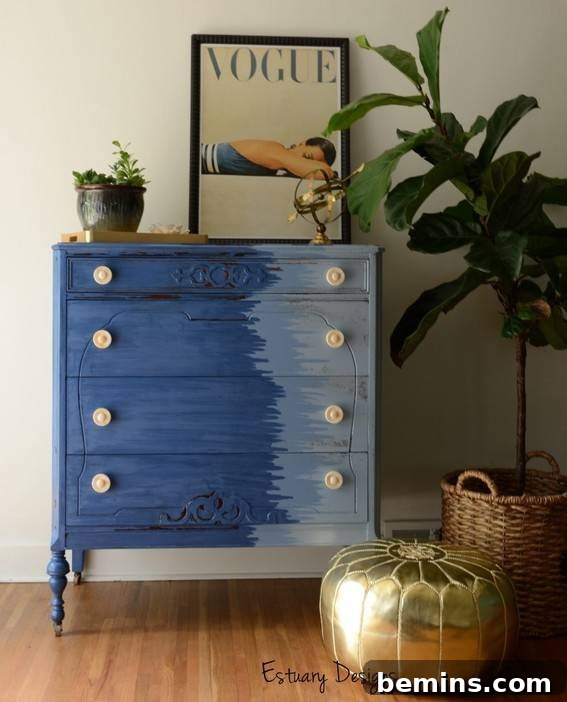 Unexpected Furniture Painting Ideas 17 Ombre Painted Dresser