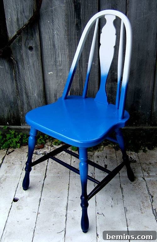 Unexpected Furniture Painting Ideas 21 Ombre Dining Chair