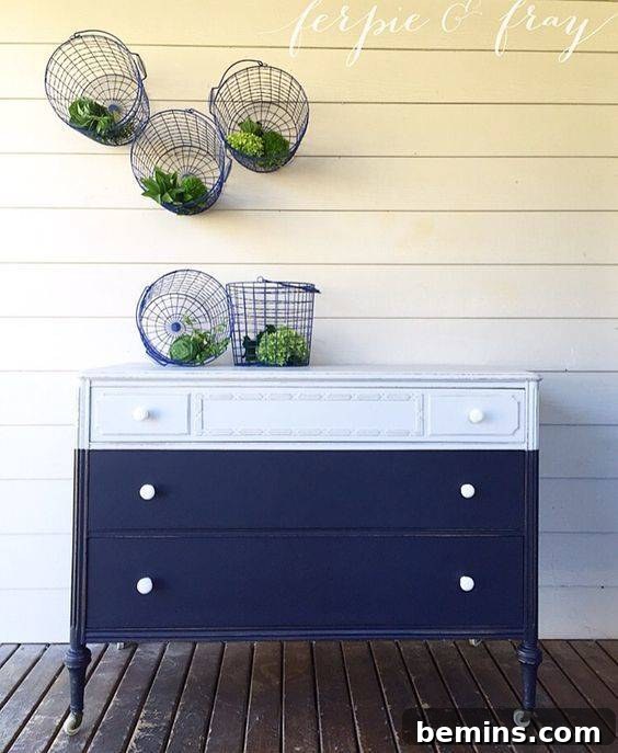 Unexpected Furniture Painting Ideas 4 Two-Tone Dresser