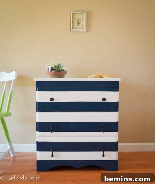 Unexpected Furniture Painting Ideas 7 Painted Bold Stripes