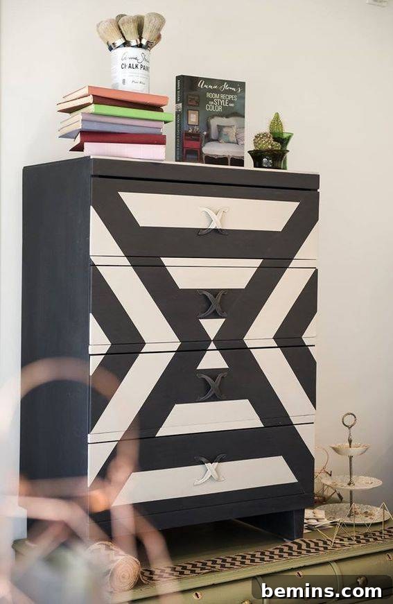 Unexpected Furniture Painting Ideas 10 Create a Bold Geometric Pattern