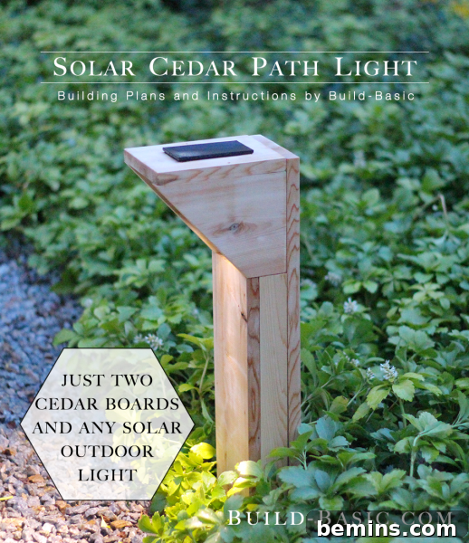 DIY Solar Cedar Path Lights
