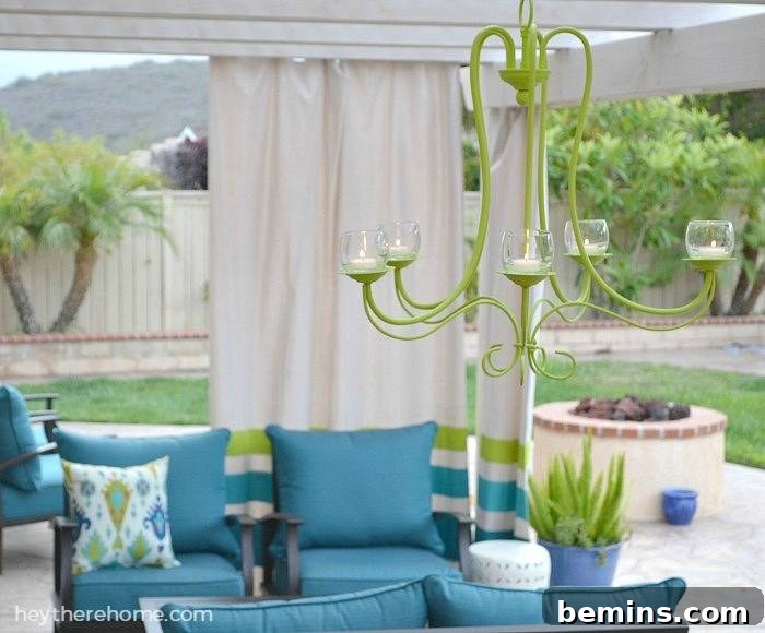 DIY Outdoor Chandelier Candelabra