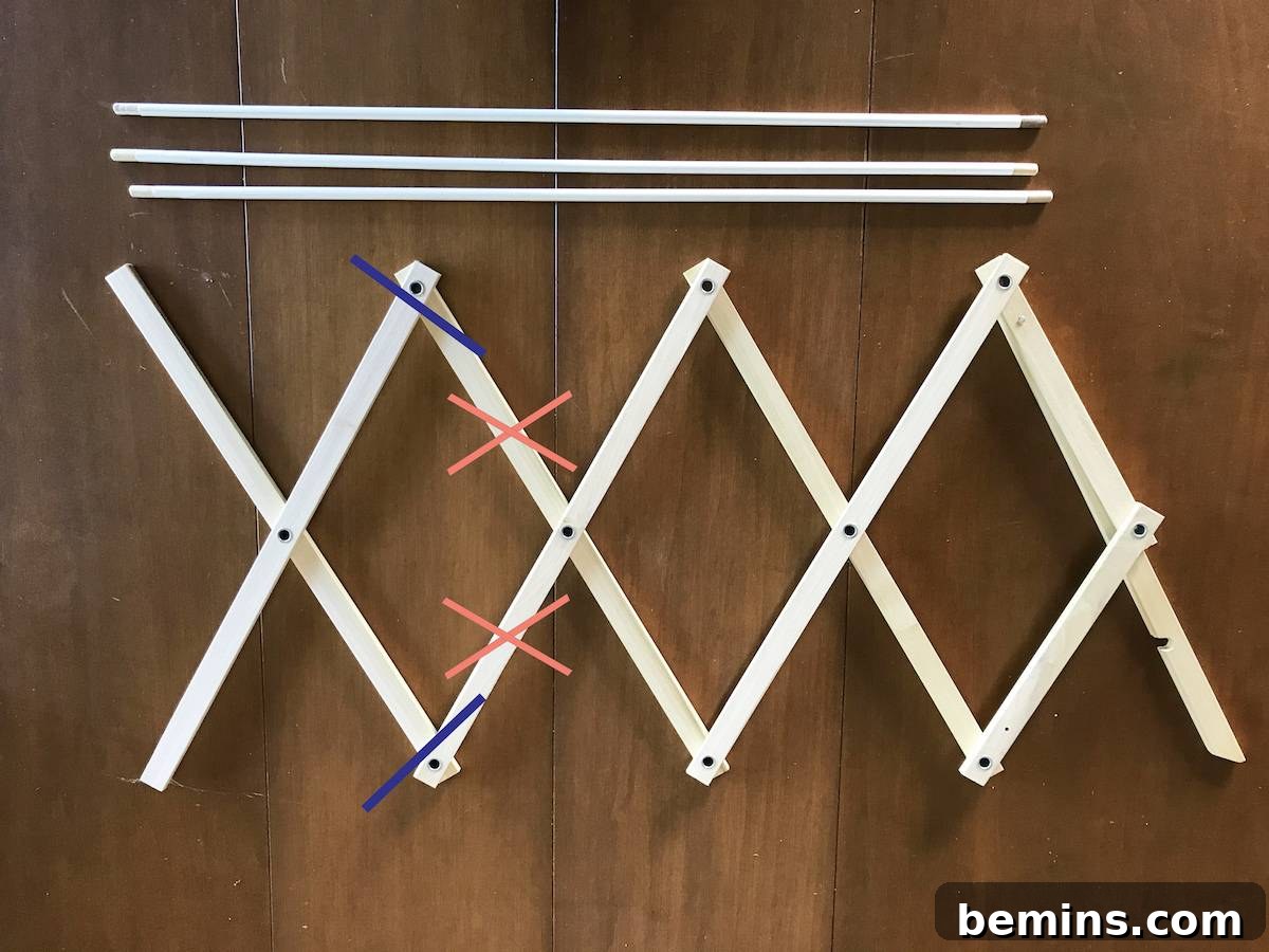 From Laundry to Literature: Upcycling Your Drying Rack into a Chic Magazine Holder 6 Disassembling the Drying Rack