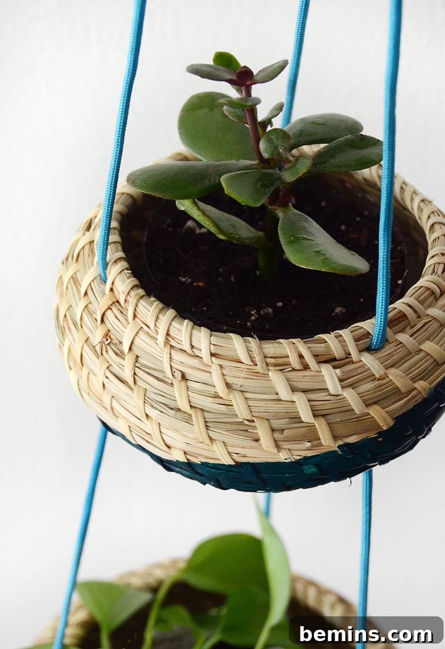 Finished IKEA Hack Hanging Planter