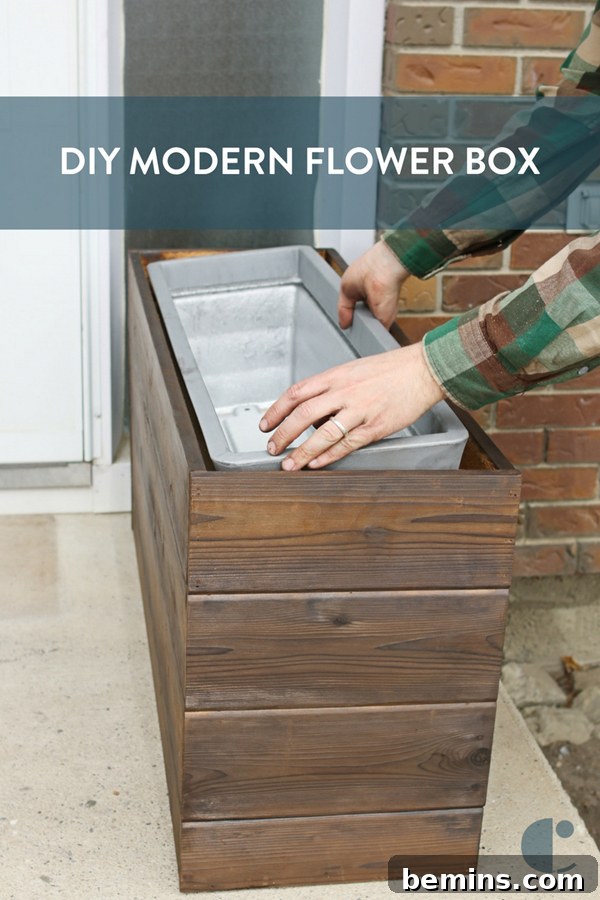 DIY Modern Flower Box