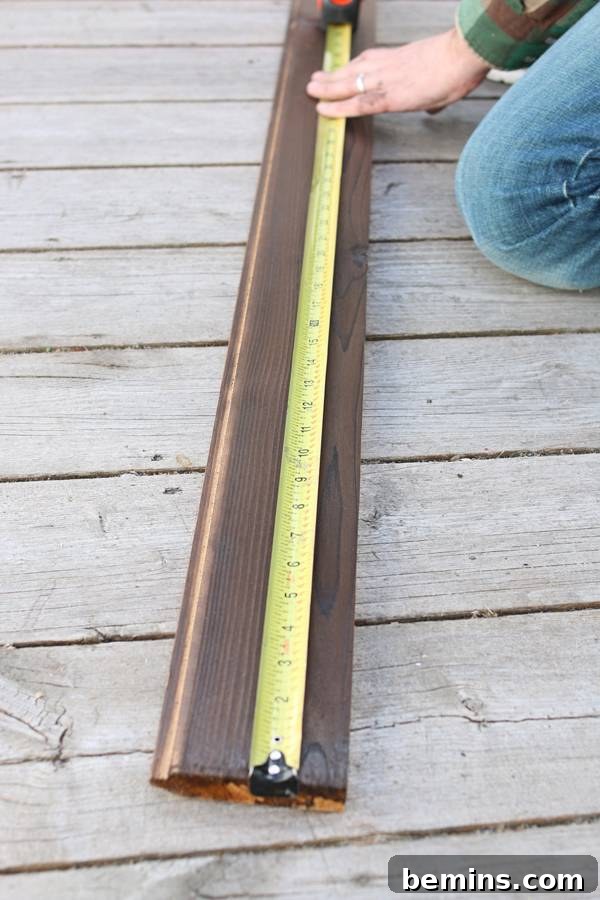 Measuring for the planter box