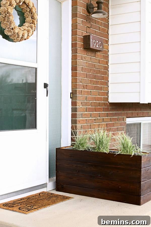 Finished planter box