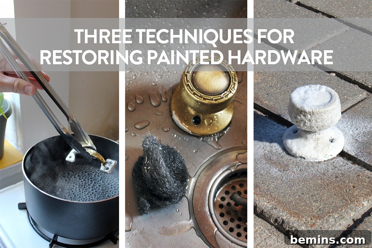 Three methods for removing old paint from hardware
