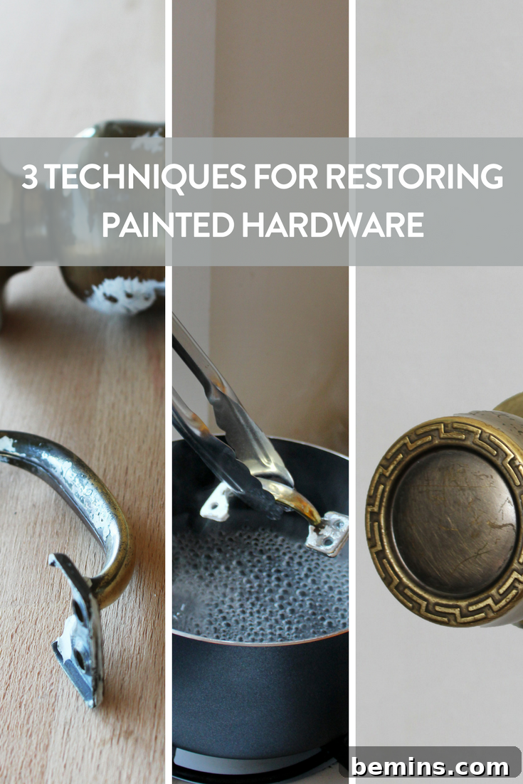 Three ways to remove paint from door knobs, hinges, and handles