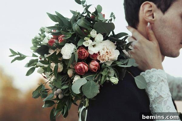 A beautiful, yet simple, wedding bouquet, demonstrating that elegant floral arrangements don't have to break the bank.