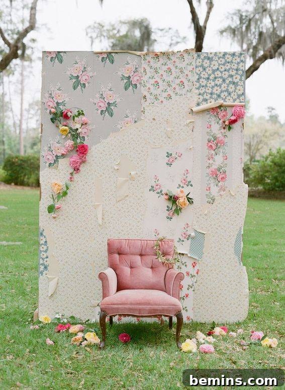 Borrowed Furniture for Wedding Decor