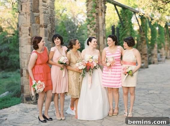 Bridesmaids Borrowing Dresses for a Wedding