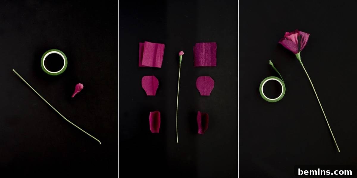 How to make a lifelike flower from paper