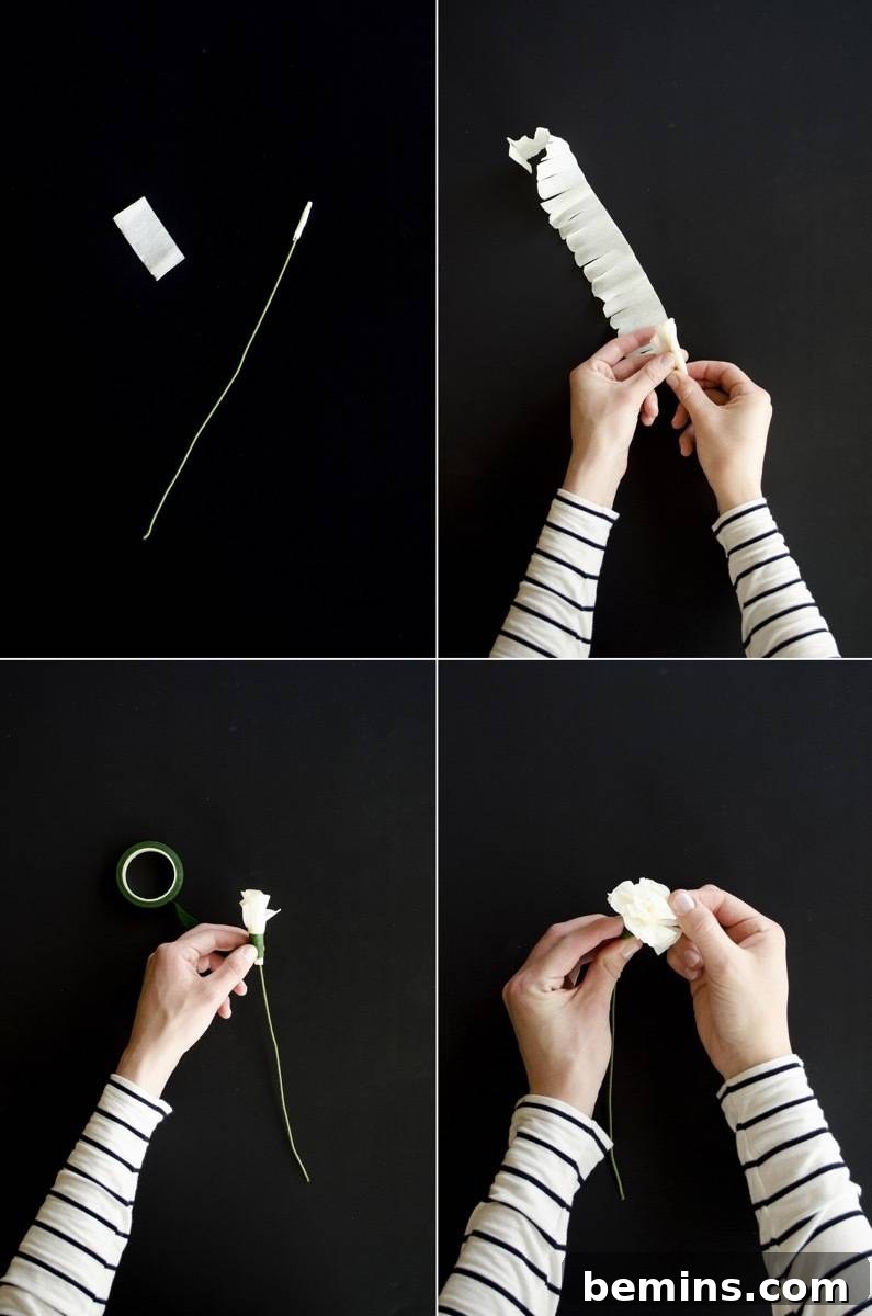 How to make a crepe paper carnation