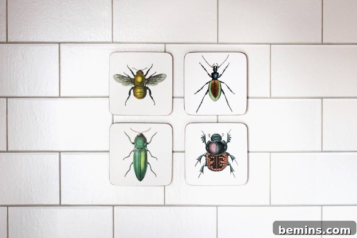 Fake out! See how we transformed this apartment kitchen by installing a "tiled" backsplash.