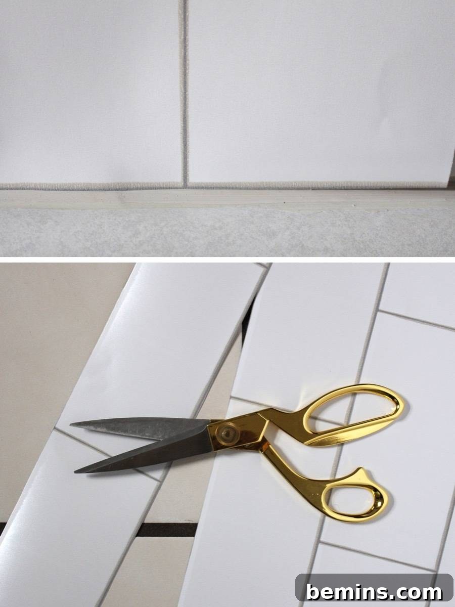 How to properly fake the look of tile in your rental kitchen