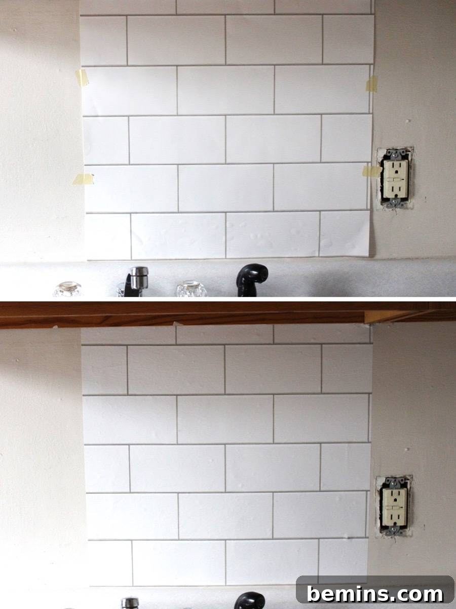 How to install removable wallpaper into your rental kitchen: Step 2