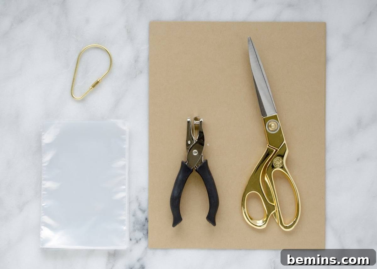 Craft a Personalized Recipe Organizer 3 Essential tools and materials for creating your key ring recipe organizer