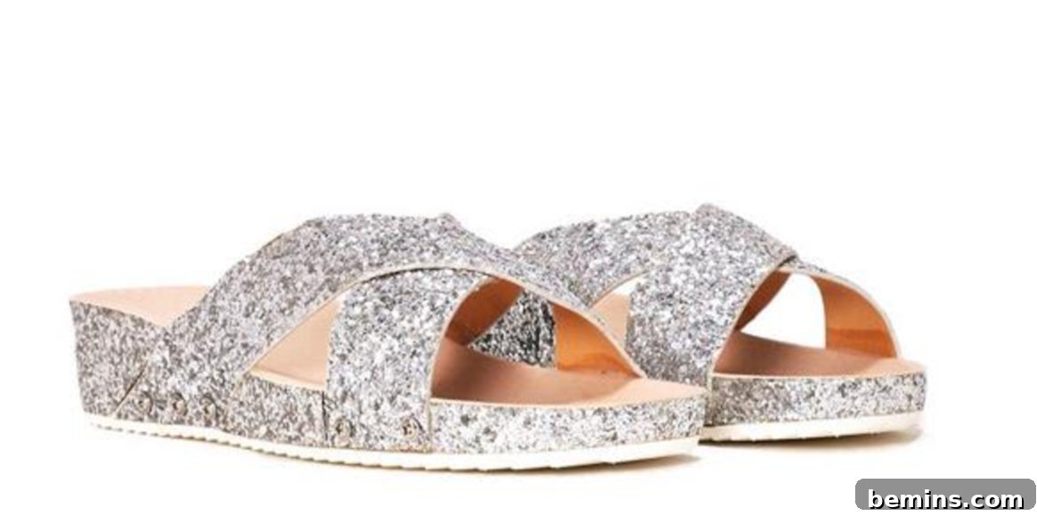 Glitter Slide Sandals